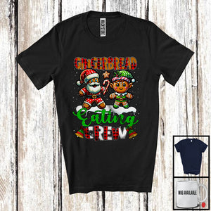 MacnyStore - Gingerbread Eating Crew; Amazing Christmas Family Santa Elf Gingerbread; Plaid Baking Baker T-Shirt