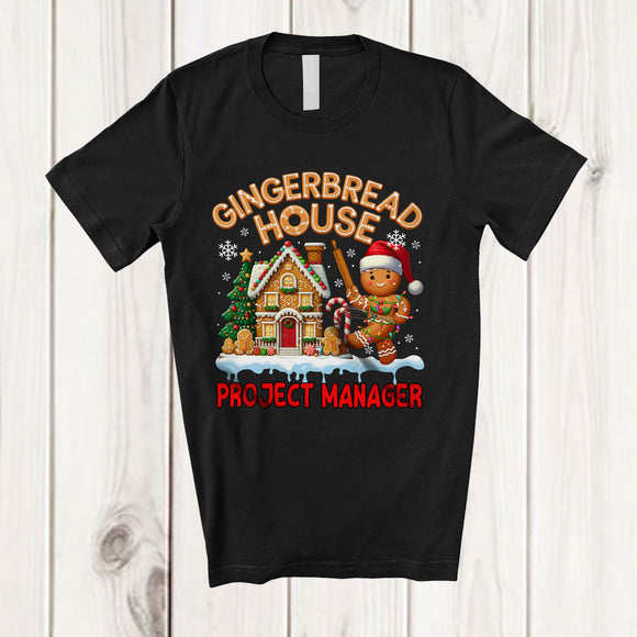 MacnyStore - Gingerbread House Project Manager; Amazing Christmas House Santa Cookie; Baker Baking T-Shirt