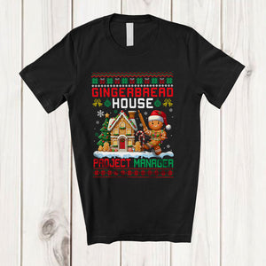 MacnyStore - Gingerbread House Project Manager; Amazing Christmas Sweater House Cookie; Baker Baking T-Shirt