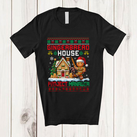 MacnyStore - Gingerbread House Project Manager; Amazing Christmas Sweater House Cookie; Baker Baking T-Shirt