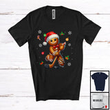 MacnyStore - Gingerbread Playing Hockey; Awesome Christmas Santa Gingerbread; Sport Player Baker T-Shirt