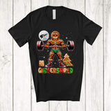 MacnyStore - Gingershred; Adorable Christmas Gingerbread Man Weightlifting; Workout Bodybuilding Family T-Shirt