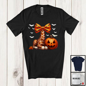 MacnyStore - Giraffe Costume Cosplay With Bow Tie, Lovely Halloween Wild Animal Lover, Matching Group T-Shirt