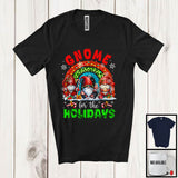 MacnyStore - Gnome For The Holidays; Amazing Christmas Leopard Rainbow Three Gnomes; Pajama Family T-Shirt