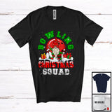 MacnyStore - Gnome Playing Bowling; Joyful Christmas Moon Gnomes Snowing; Bowling Sport Player Team T-Shirt