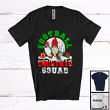 MacnyStore - Gnome Playing Football; Joyful Christmas Moon Gnomes Snowing; Football Sport Player Team T-Shirt