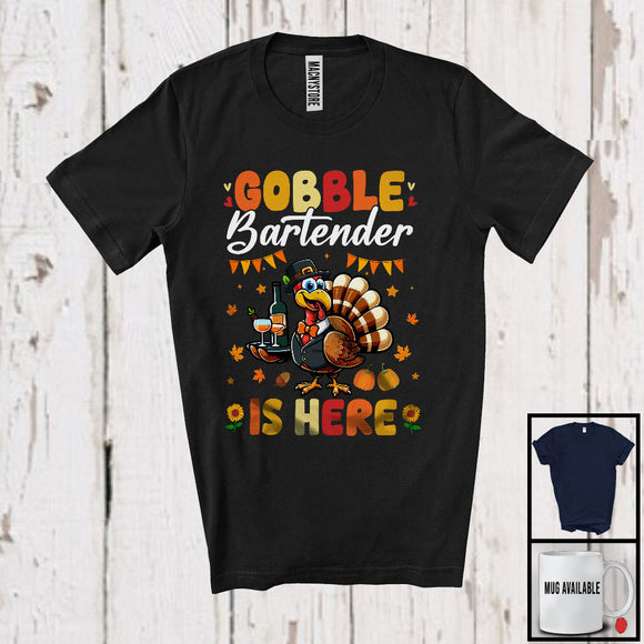 MacnyStore - Gobble Bartender Is Here; Fantastic Thanksgiving Fall Turkey Lunch Lady; Jobs Proud T-Shirt