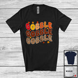 MacnyStore - Gobble Gobble; Wonderful Thanksgiving Orange Leopard Plaid Turkey Sound; Family Group T-Shirt