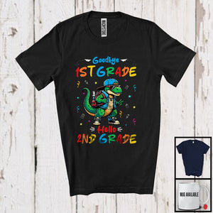 MacnyStore - Goodbye 1st Grade Hello 2nd Grade, Amazing Graduation T-Rex Lover, Students Group Dinosaur T-Shirt