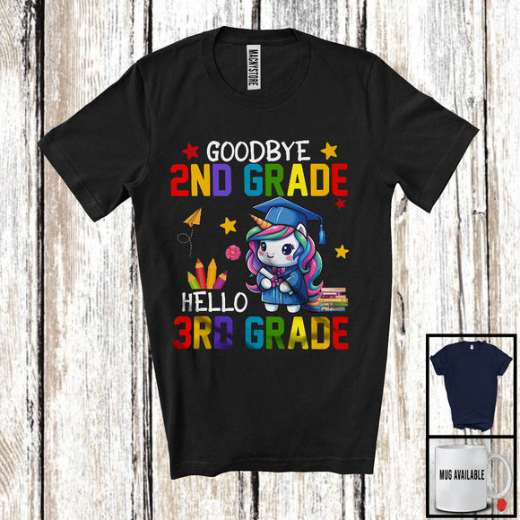 MacnyStore - Goodbye 2nd Grade Hello 3rd Grade, Lovely Summer Vacation Unicorn Lover, Students Graduate T-Shirt