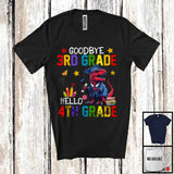 MacnyStore - Goodbye 3rd Grade Hello 4th Grade, Lovely Summer Vacation T-Rex Lover, Students Graduate T-Shirt