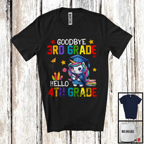 MacnyStore - Goodbye 3rd Grade Hello 4th Grade, Lovely Summer Vacation Unicorn Lover, Students Graduate T-Shirt