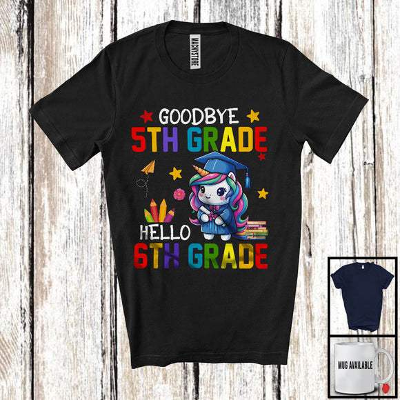 MacnyStore - Goodbye 5th Grade Hello 6th Grade, Lovely Summer Vacation Unicorn Lover, Students Graduate T-Shirt