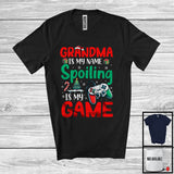 MacnyStore - Grandma Is My Name Spoiling Is My Game, Humorous Christmas Santa Gaming, Gamer Family T-Shirt