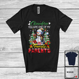 MacnyStore - Grandma You Are One Of My Favorite Parents; Merry Christmas Tree Snowman Snow; Family Group T-Shirt