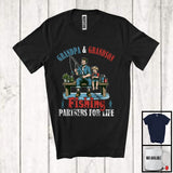 MacnyStore - Grandpa And Grandson Fishing Partners For Life, Joyful Father's Day Family, Matching Fishing T-Shirt