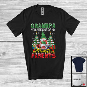 MacnyStore - Grandpa You Are One Of My Favorite Parents; Merry Christmas Tree Gnome Snow; Family Group T-Shirt