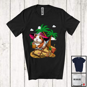 MacnyStore - Guinea Pig On Beach, Adorable Summer Vacation Animal Lover, Friends Family Group T-Shirt