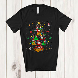 MacnyStore - Guitars As Christmas Tree; Amusing Christmas Lights Santa Reindeer Guitar Player; Guitarist T-Shirt