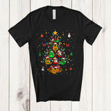 MacnyStore - Guitars As Christmas Tree; Amusing Christmas Lights Santa Reindeer Guitar Player; Guitarist T-Shirt