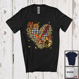 MacnyStore - Hair Stylist, Lovely Leopard Heart Shape Sunflowers, Matching Hair Stylist Team Group T-Shirt