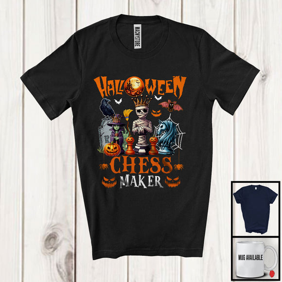 MacnyStore - Halloween Chess Maker, Humorous Halloween Costume Witch Mummy Chess Player, Sport Team T-Shirt