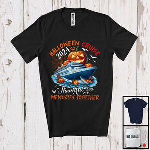 MacnyStore - Halloween Cruise 2024 Thankful For Memories Together; Happy Halloween Pumpkin Cruise; Family T-Shirt