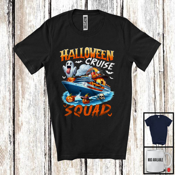 MacnyStore - Halloween Cruise Squad, Awesome Halloween Boo Ghost Cruise Pumpkin, Friends Family Group T-Shirt