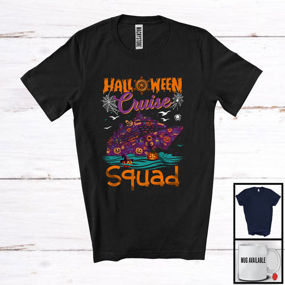 MacnyStore - Halloween Cruise Squad, Scary Halloween Moon Cruise Vacation Ship, Ocean Lover T-Shirt