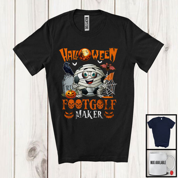 MacnyStore - Halloween Footgolf Maker, Humorous Halloween Costume Mummy Footgolf Player, Sport Team T-Shirt
