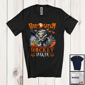 MacnyStore - Halloween Hockey Maker, Humorous Halloween Costume Mummy Hockey Player, Sport Team T-Shirt