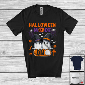 MacnyStore - Halloween Mode On, Adorable Halloween Costume Witch Ghost Lover, Matching Family Group T-Shirt