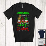 MacnyStore - Hanging With My Art Gnomies; Wonderful Christmas Three Leopard Plaid Gnomes; Family T-Shirt