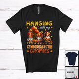 MacnyStore - Hanging With My Kindergarten Gnomies; Lovely Thanksgiving Three Gnomes Fall Pumpkin; Teacher T-Shirt