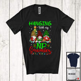 MacnyStore - Hanging With My NP Gnomies; Wonderful Christmas Three Leopard Plaid Gnomes; Family Nurse T-Shirt