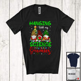 MacnyStore - Hanging With My Science Gnomies; Wonderful Christmas Three Leopard Plaid Gnomes; Family T-Shirt