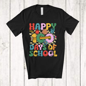 MacnyStore - Happy 100 Days Of School; Colorful 100th Day Of School Groovy; Student Teacher Group T-Shirt