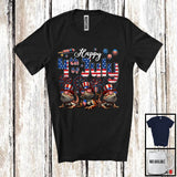 MacnyStore - Happy 4th Of July, Adorable Three American Flag Bearded Dragon Sunglasses, Patriotic Animal T-Shirt