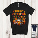 MacnyStore - Happy Catsgiving; Wonderful Thanksgiving Himalayan Cat Owner; Fall Leaf Pumpkin T-Shirt