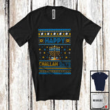 MacnyStore - Happy Challah Days; Awesome Hanukkah Menorah Sweater; Matching Family Group T-Shirt