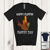 MacnyStore - Happy Flippin' Turkey Day; Amazing Thanksgiving Turkey Hands; ASL Sign Language Family T-Shirt