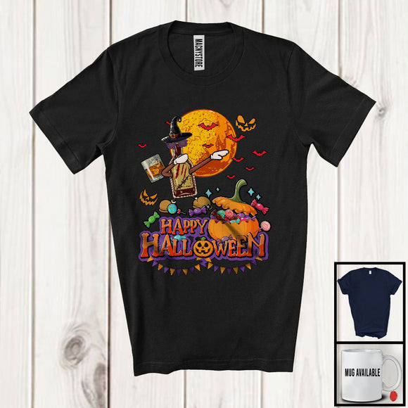 MacnyStore - Happy Halloween, Cheerful Zombie Witch Whiskey Dabbing, Drinking Lover Drunker Team T-Shirt