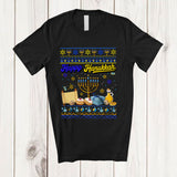 MacnyStore - Happy Hanukkah; Amusing Chanukah Hanukkah Christmas Sweater Menorah; Family Group T-Shirt