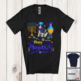 MacnyStore - Happy Hanukkah; Happy Chanukah Lovely Cow With Menorah; Farmer Family Group T-Shirt