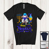 MacnyStore - Happy Hanukkah; Happy Chanukah Lovely Sheep With Menorah; Farmer Family Group T-Shirt