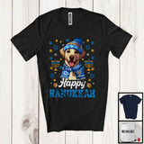 MacnyStore - Happy Hanukkah; Lovely Chanukah Hanukkah Labrador Retriever Owner Lover; Menorah Family Group T-Shirt