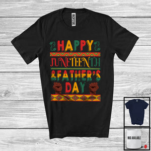 MacnyStore - Happy Juneteenth And Father's Day, Proud Black History Month Dad, African American Family T-Shirt