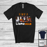 MacnyStore - Happy Llamaween; Awesome Halloween Costume Llama Witch Zombie Ghost; Family Group T-Shirt