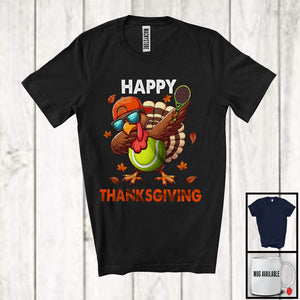 MacnyStore - Happy Thanksgiving; Awesome Thanksgiving Fall Pilgrim Turkey Tennis; Sport Player Team T-Shirt