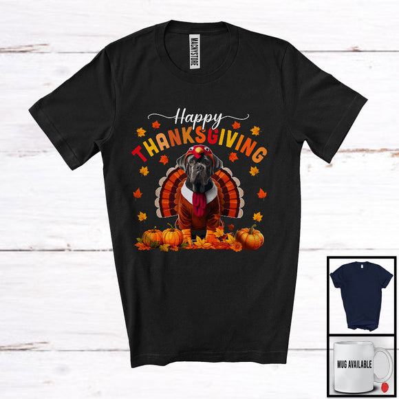 MacnyStore - Happy Thanksgiving; Lovely Turkey Cosplay Cane Corso Owner Lover; Autumn Fall Leaves T-Shirt